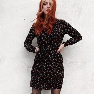 Floral long sleeved dress